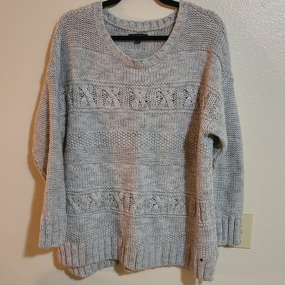 Grey American Eagle Wool Blend Sweater
